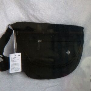 lululemon athletica Classic Black Messenger Bag